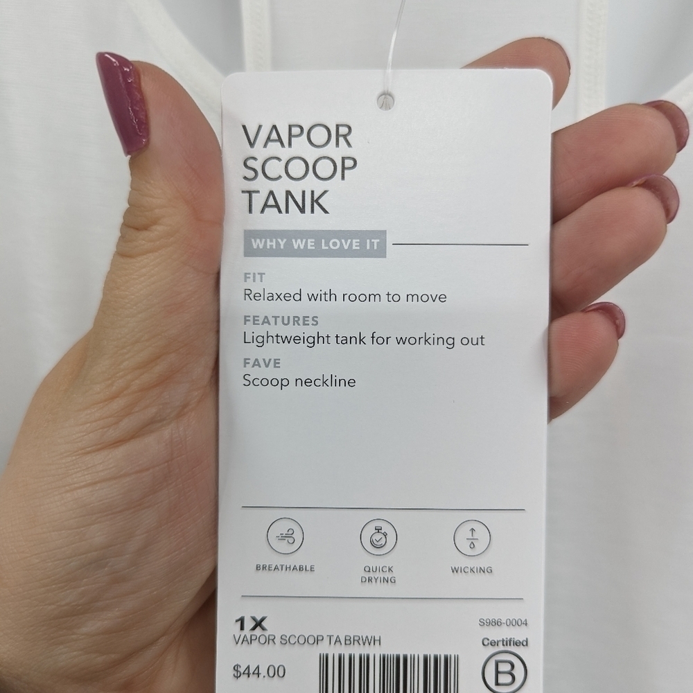 NWT ATHLETA Vapor Scoop Tank Top - Picture 5 of 7